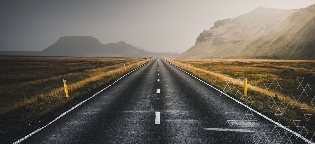 Road ahead. Perspective.